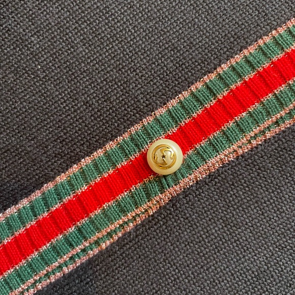 SOLD Gucci Navy Wool Knit Cardigan Size Small - Picture 8 of 10